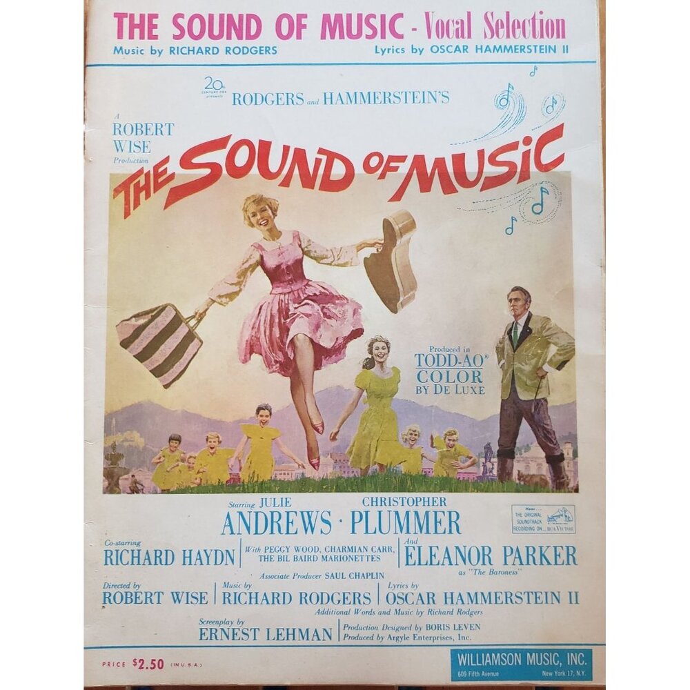 The Sound Of Music Vocal Selection By Rodgers & Hammerstein II Vintage 1965 Song